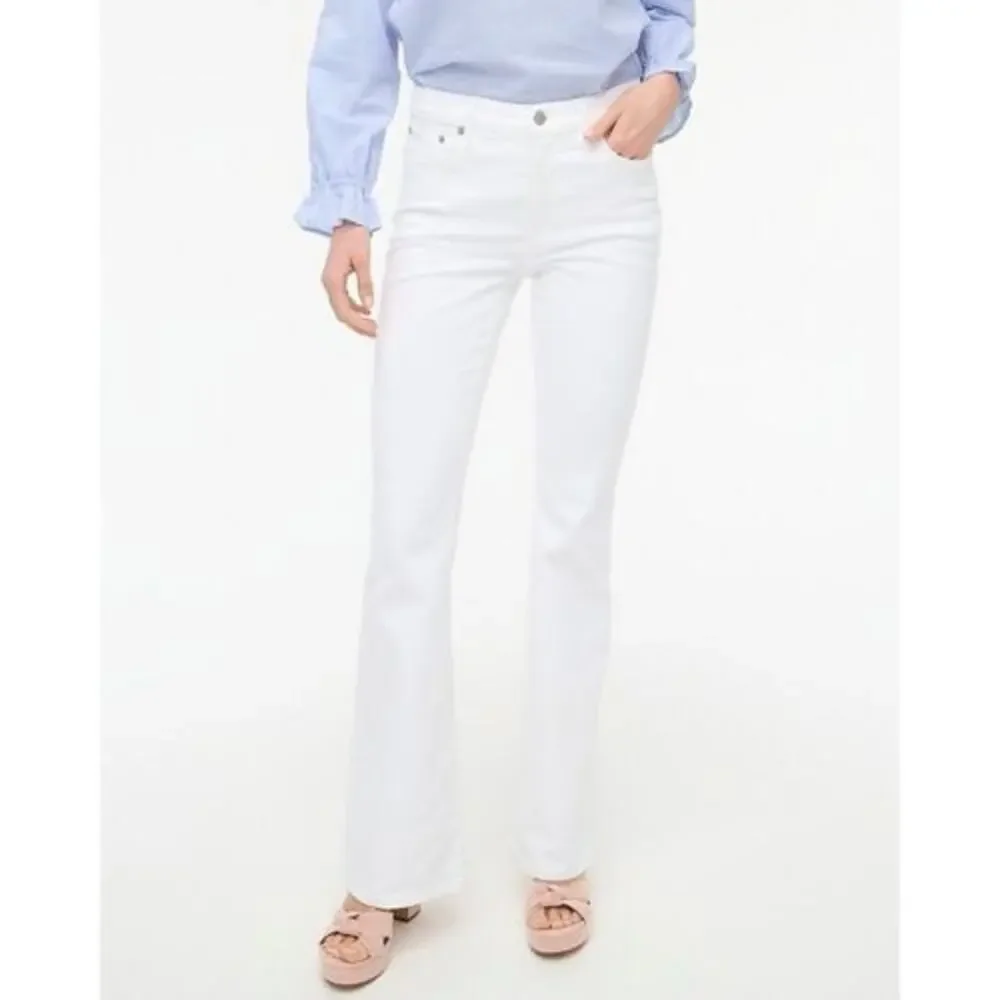 J.Crew White Signature Stretch Flare Jeans Size 34 NWT B0930